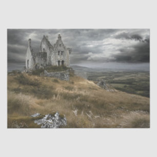 Decoupage Historic Weathered Castle Ireland  Tissue Paper