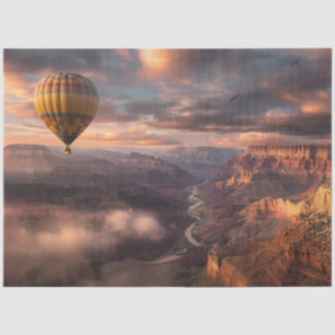 Decoupage Hot Air Balloon Western Sky Colorado Tissue Paper