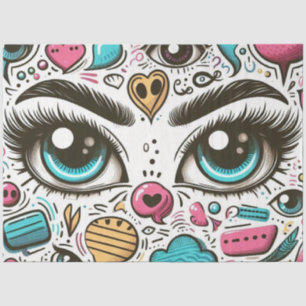 Decoupage HOT DAYS OF SUMMER Futuristic EYES Tissue Paper
