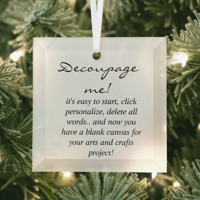 Decoupage idea, arts and crafts glass ornament (Insitu)