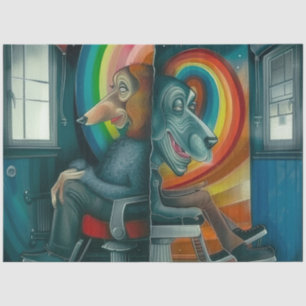 Decoupage Imaginative Abstract Art Animals Tissue Paper