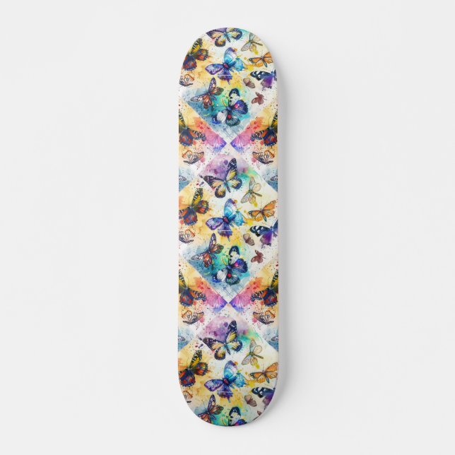 Découpage Inspiré Papillon Collecte Skateboard (Devant)