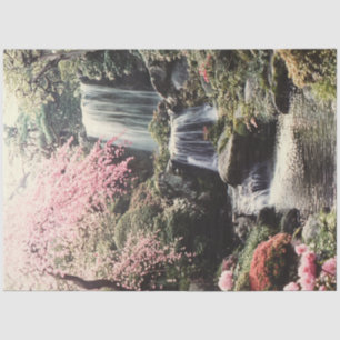 Decoupage Kyoto's Gardens Cascading Waterfall Tissue Paper