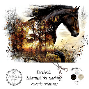 Decoupage Landscape Horse Double Exposure Forest Tissue Paper