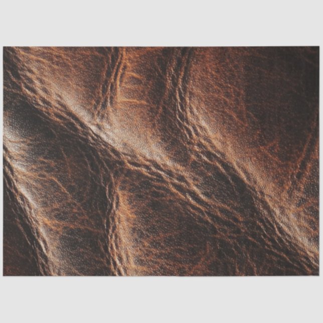 Decoupage Leather Textured Background Coordinating Tissue Paper (Front)