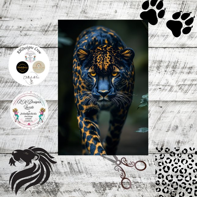 Decoupage Leopard Dark Spots Piercing Gaze Tissue Paper (Creator Uploaded)