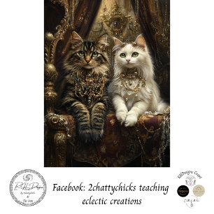 Decoupage Luxurious Tabby & White Cats Tissue Paper