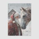 Decoupage Magical Moment Santa & His Horse Snowing