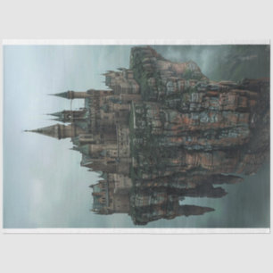 Decoupage Majestic Castle Medieval Fortress Tissue Paper