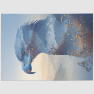 Decoupage Majestic Eagle Double Exposure Mountains Tissue Paper