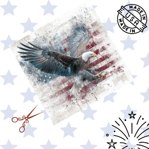 Decoupage Majestic Eagle Flag in Flight  Tissue Paper