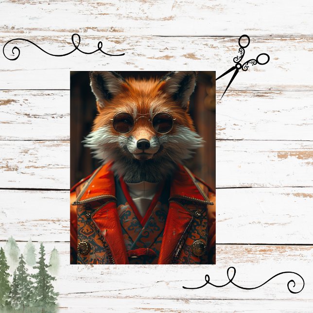 Decoupage Majestic Fox Regal Flair  Tissue Paper (Creator Uploaded)