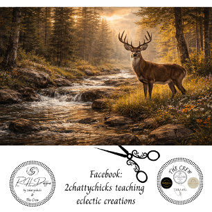 Decoupage Majestic Wildlife Deer Standing Field Tissue Paper