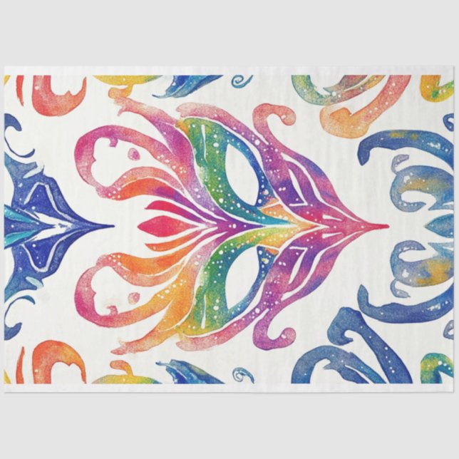 Decoupage Mardi Gras Mask  Tissue Paper (Front)