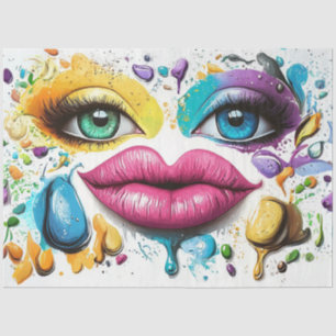 Decoupage Mesmerizing EYES Vibrant Colour Pop Art  Tissue Paper