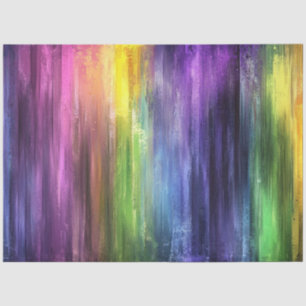 Decoupage Modern Rainbow Vibrant Paint Strokes Tissue Paper