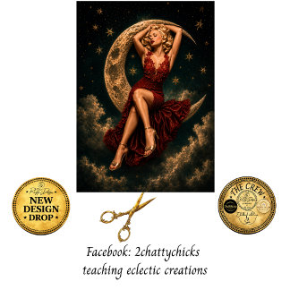 Decoupage Moonlit Crimson Elegance Tissue Paper