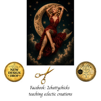 Decoupage Moonlit Ruby Tattoo Beauty Tissue Paper