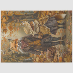 Decoupage Mr. Fox Bridges & Daughter Lily Tissue Paper