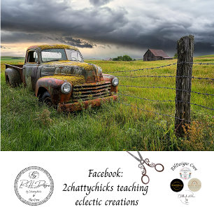 Decoupage Nostalgic Rusty Red Truck Old Barn Tissue Paper