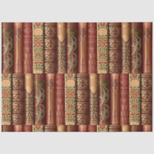 Decoupage Old Book Spines Milton Tissue Paper