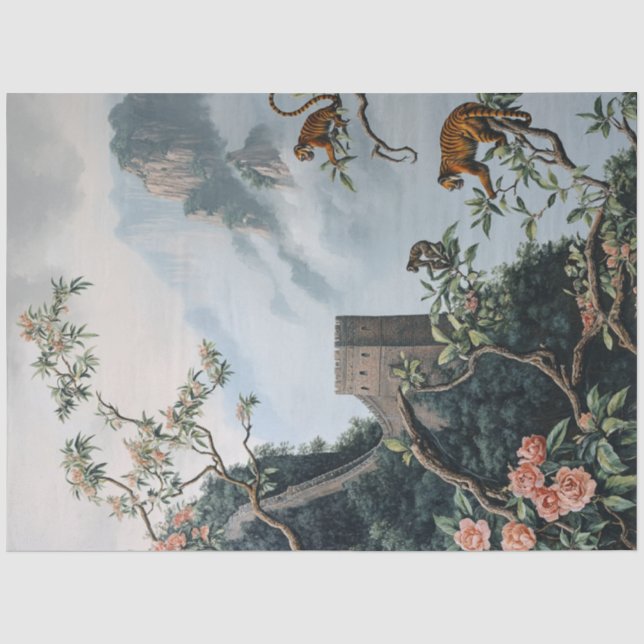Decoupage Oriental Chinese Great Wall of China Tissue Paper (Front)