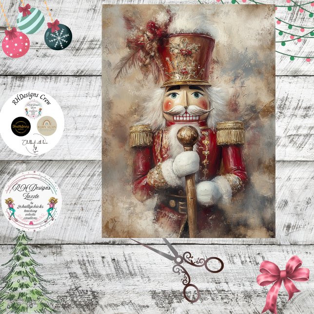 Decoupage Ornate Nutcracker Classic Solider Tissue Paper (Creator Uploaded)