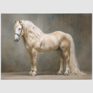 Decoupage Palomino Horse Portrait Tissue Paper