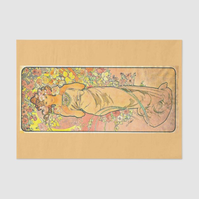 Decoupage Paper 10"x15" - Alphonse Mucha 10 (Front)
