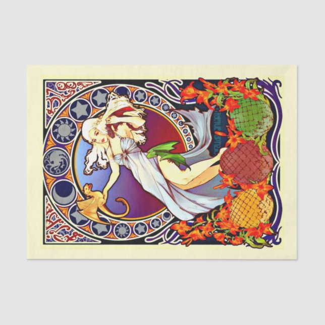 Decoupage Paper 10"x15" - Alphonse Mucha 3 (Front)