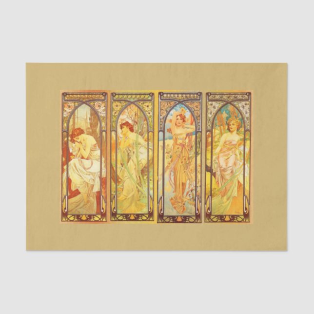 Decoupage Paper 10"x15" - Alphonse Mucha 45 (Front)