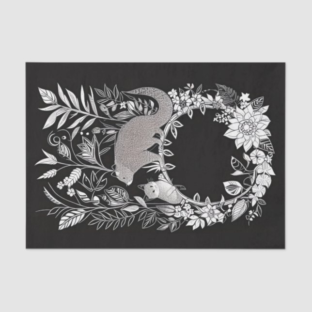 Decoupage Paper 10"x15" - Black Series 17 (Front)