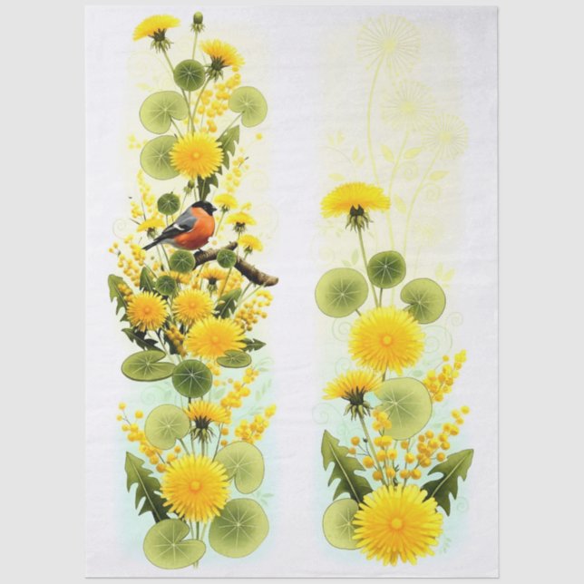 Decoupage Paper Colorful Garden (Front)