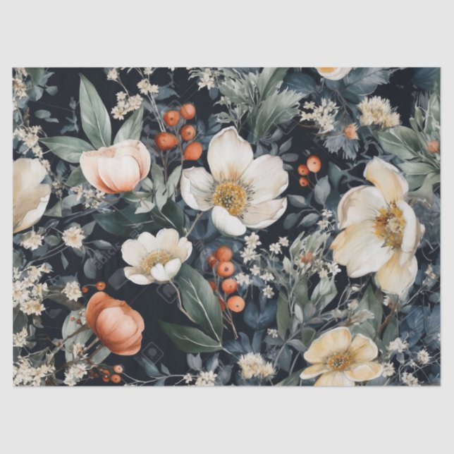 Decoupage Paper, Wrapping Paper Enigmatic Botany 1 (Front)