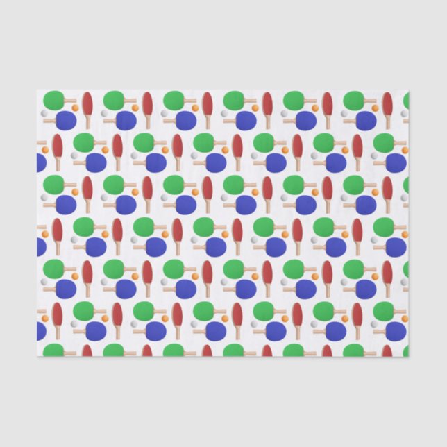 Decoupage Ping Pong Table Tennis Birthday Party Tissue Paper (Front)