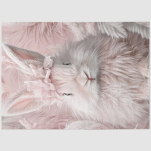 Decoupage Pink Easter Bunny  Tissue Paper