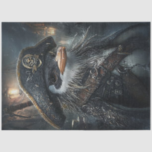 Decoupage Pirate Penguin at Sea Tissue Paper