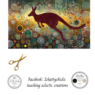 Decoupage Red Kangaroo Aboriginal Art Tissue Paper