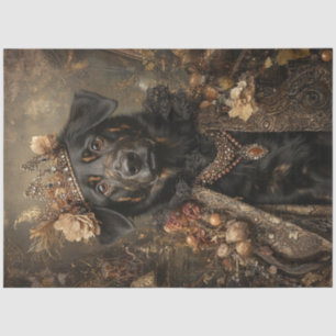 Decoupage Regal Crowned Sheep Dog  Tissue Paper