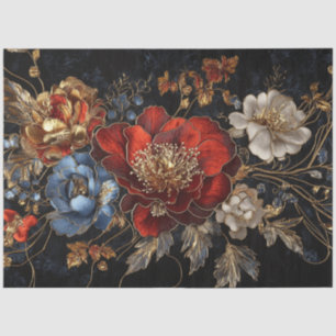 Decoupage Rich Floral Colour Palette Furniture Tissue Paper