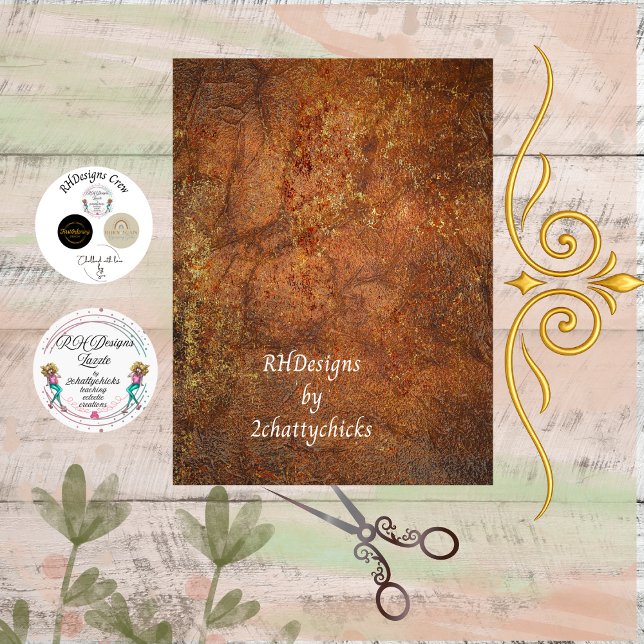 Decoupage Rust Toned Textured Faux Background Tissue Paper (Creator Uploaded)