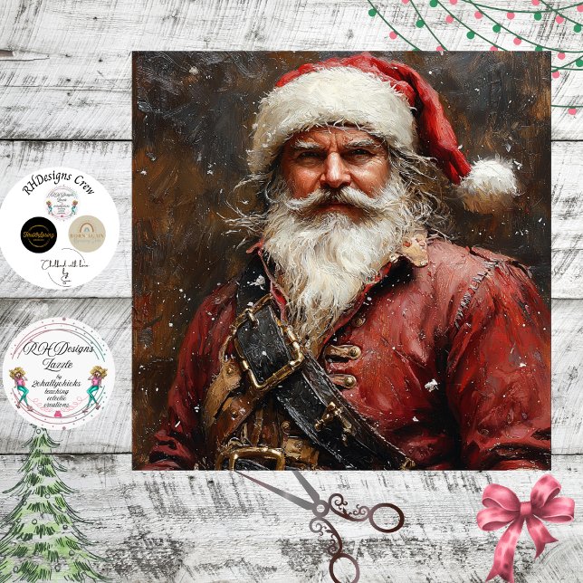 Decoupage Santa as a Pirate  Tissue Paper (Creator Uploaded)
