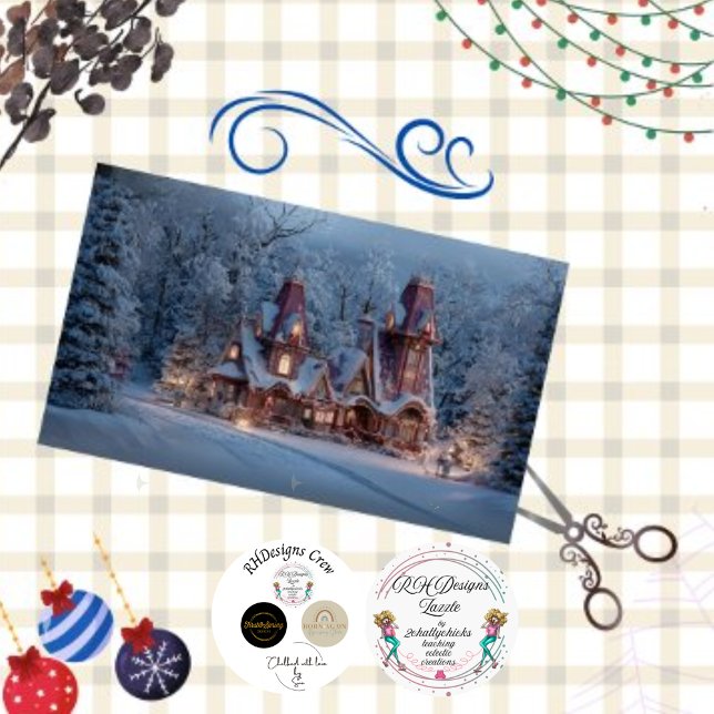 Decoupage Santa's Old Charm Irish Cottage  Tissue Paper (Creator Uploaded)