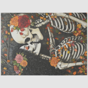 Decoupage Skeletons Wedding Vows  Tissue Paper
