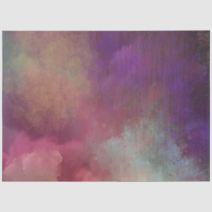 Decoupage Smoky Faux Finish Golden Yellow Purple  Tissue Paper