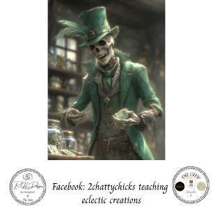Decoupage St. Patrick's Apothecary Skeleton Decor Tissue Paper