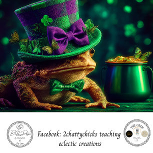 Decoupage St. Patrick's Day Frog Dressed Leprecha Tissue Paper