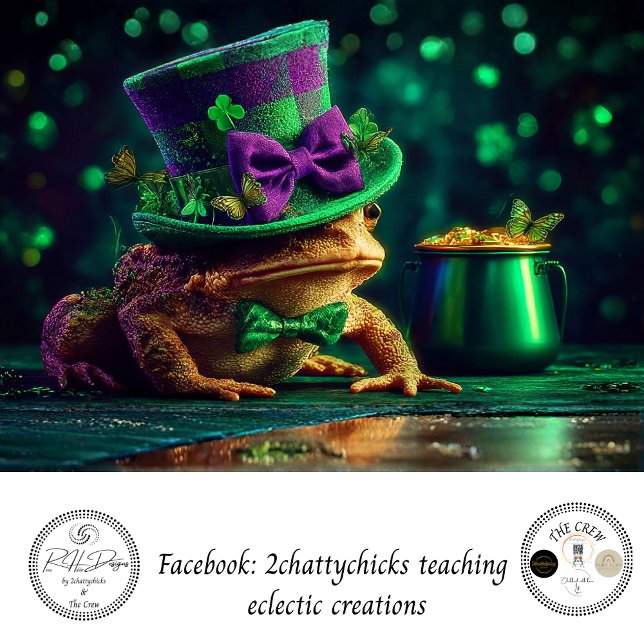 Decoupage St. Patrick's Irish Lucky Frog Pot Gold Tissue Paper (Creator Uploaded)