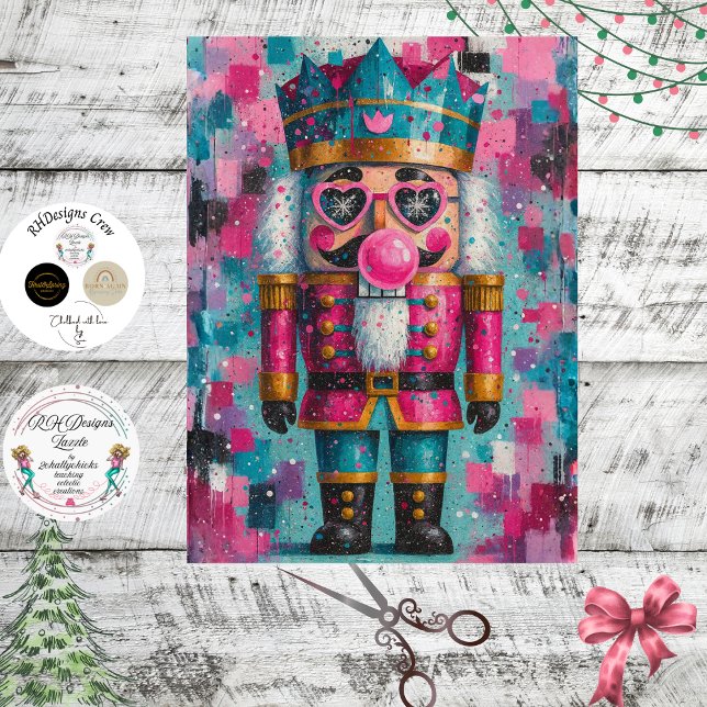 Decoupage Starlight Sass Whimsical Nutcracker  Tissue Paper (Creator Uploaded)