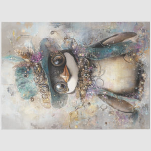 Decoupage Steampunk Extradentary Penguin Tissue Paper